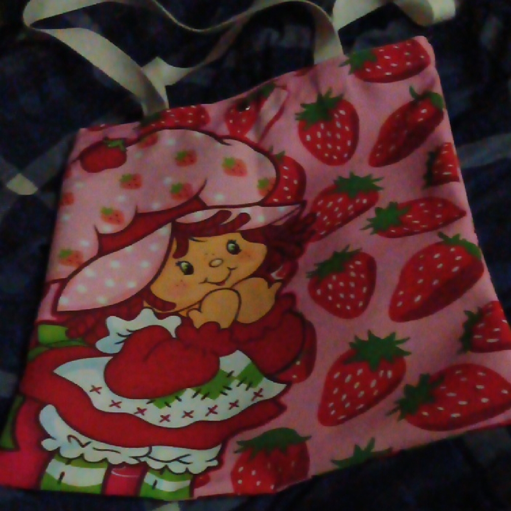Strawberry Character Tote Bag